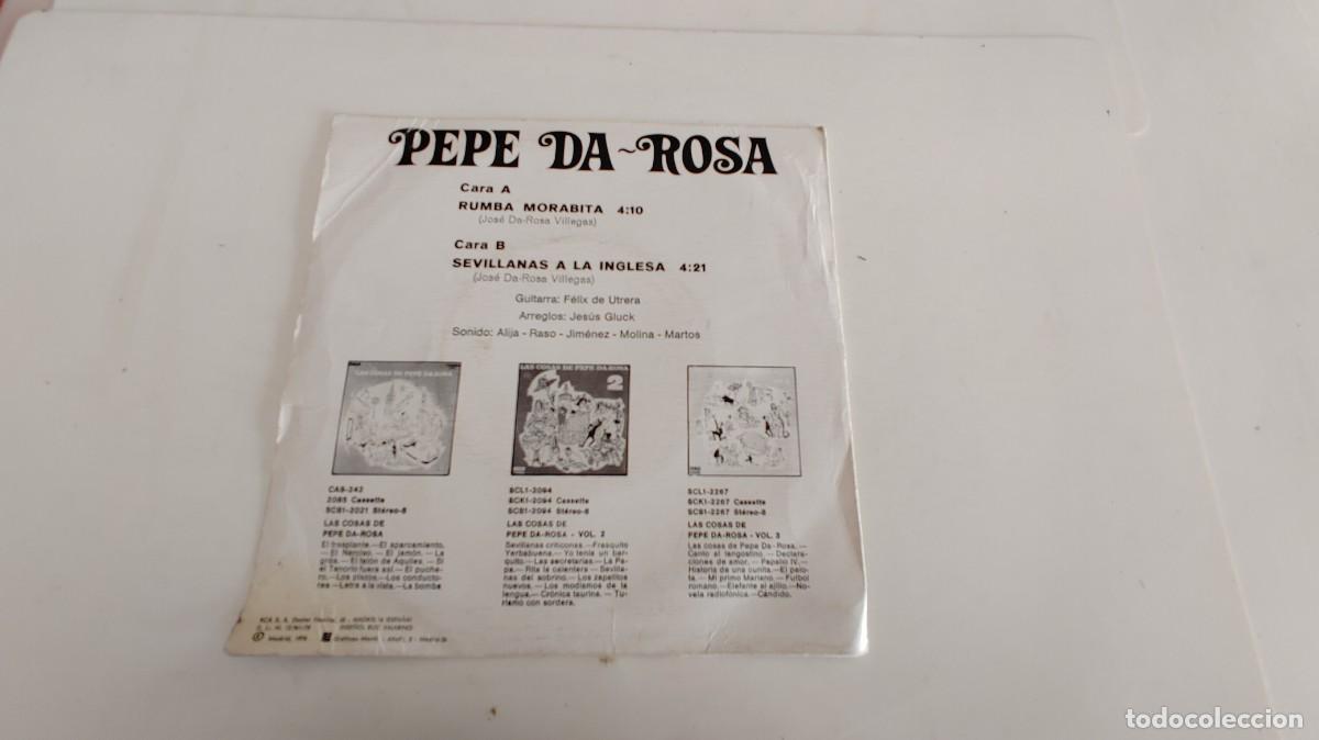 Discos de vinilo: PEPE DE ROSA-SINGLE RUMBA MORABITA - Foto 2