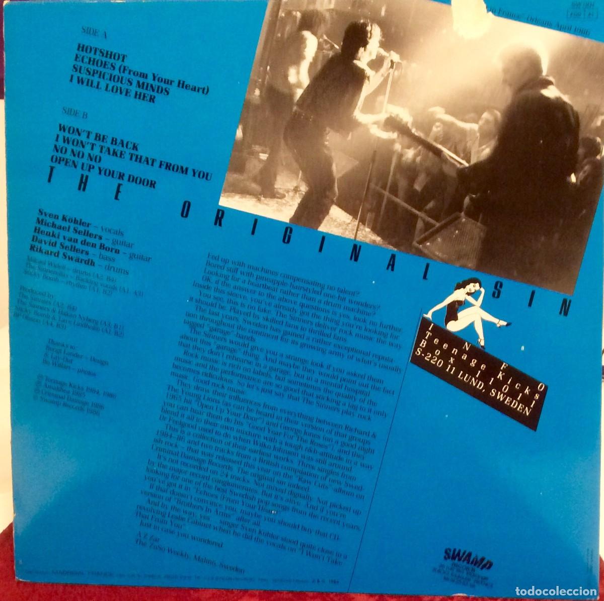 Discos de vinilo: THE SINNERS - THE ORIGINAL SIN (1986 Francia) (IMPECABLE) - Foto 3