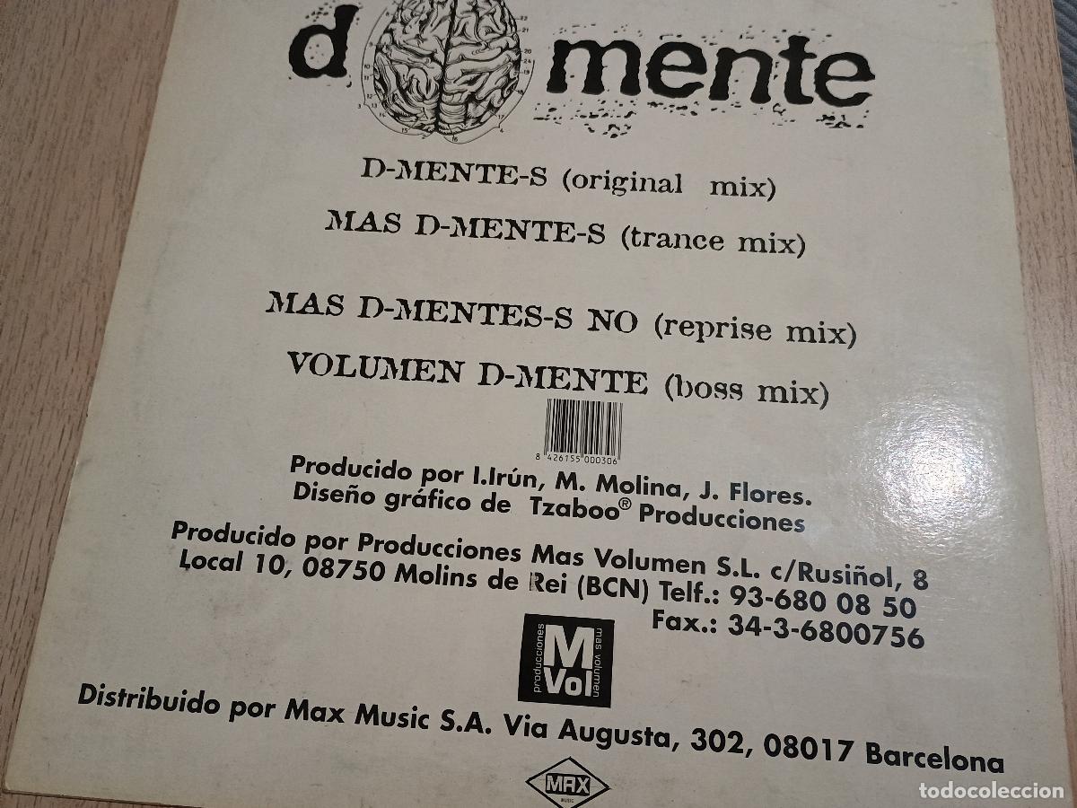 Discos de vinilo: D-Mente &lrm;&ndash; D-Mente Spain 1995 Electronic Trance, Techn - Foto 2