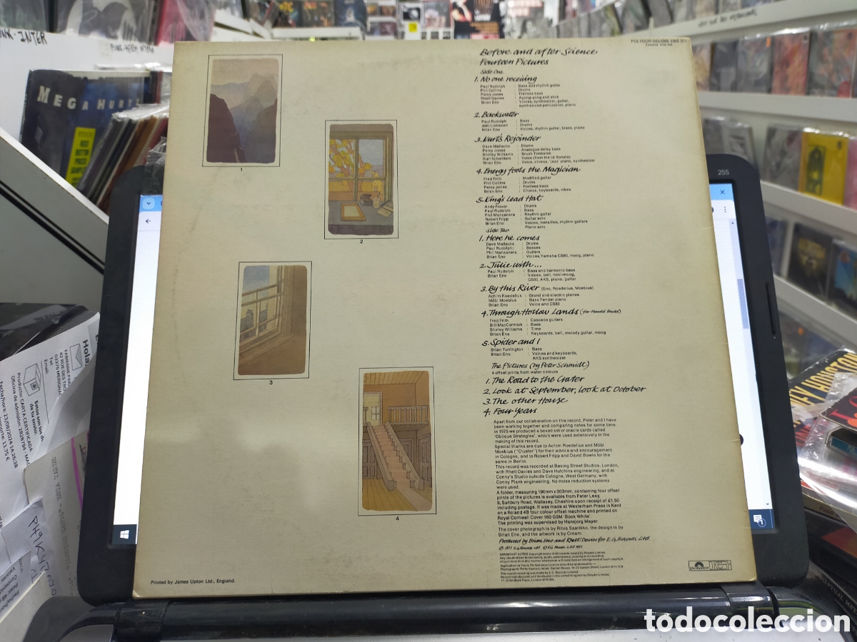 Discos de vinilo: Brian eno LP before and after science u.k. 1977 - Foto 2
