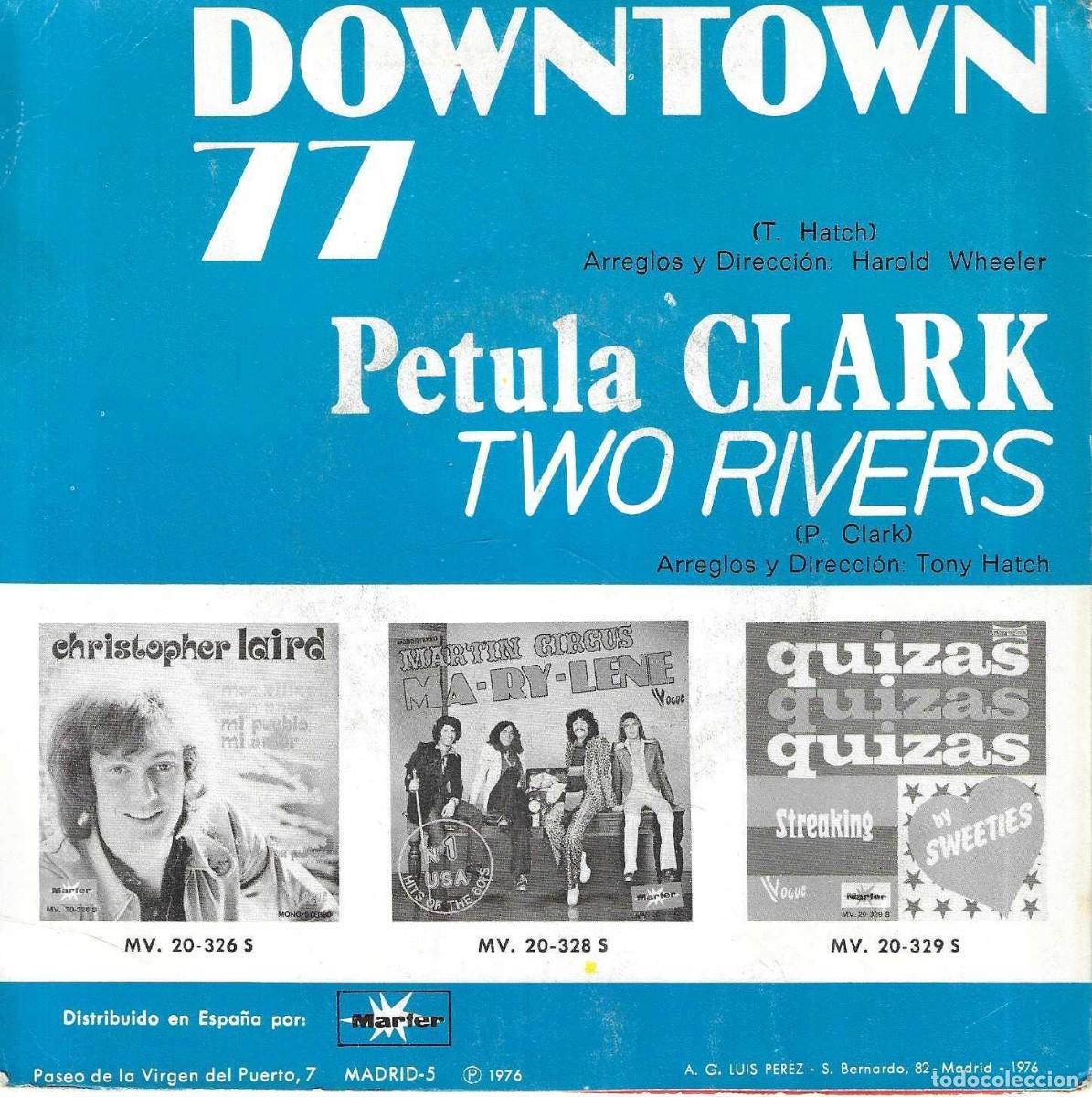 Discos de vinilo: PETULA CLARK - TWO RIVERS - DOWNTOWN 77 - MARFER 1976 - Foto 4