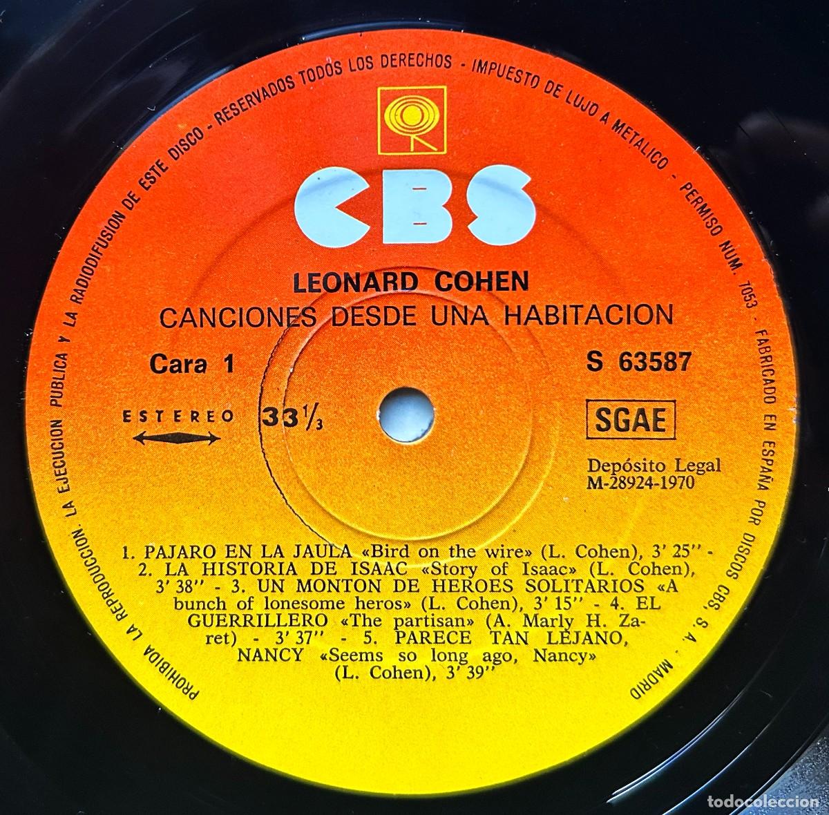 Discos de vinilo: Leonard Cohen - Songs From A Room - LP - Foto 4