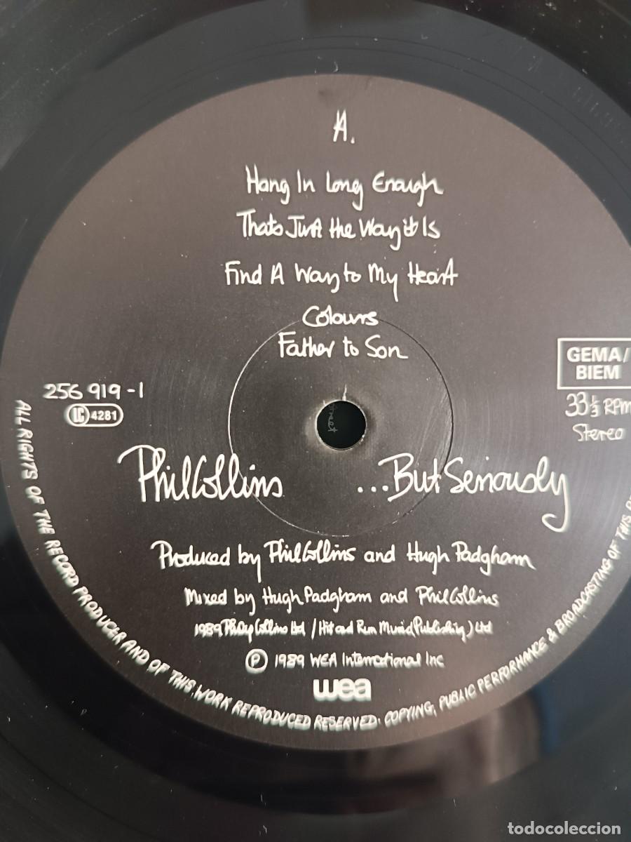 Discos de vinilo: Phil Collins: ... But Seriously (LP) (Wea. 1989) - Foto 5