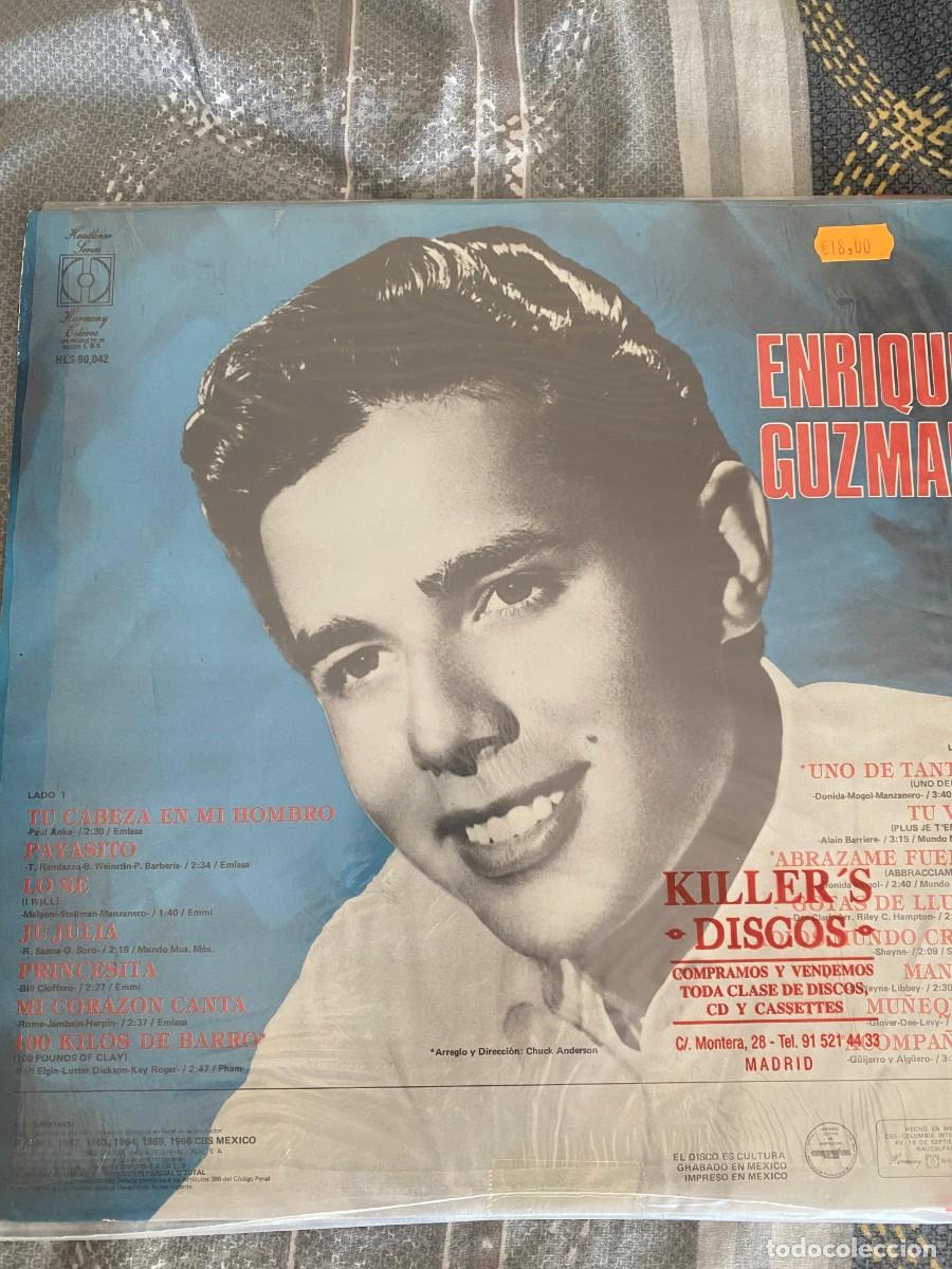 Discos de vinilo: ENRIQUE GUZMAN 15 AUTENTICOS EXITOS - Foto 2