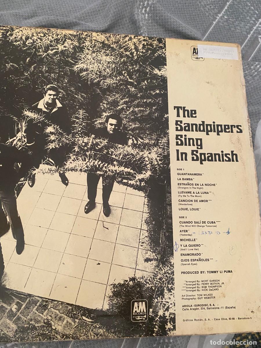 Discos de vinilo: THE SANDPIPERS SING IN SPANISH LP - Foto 2