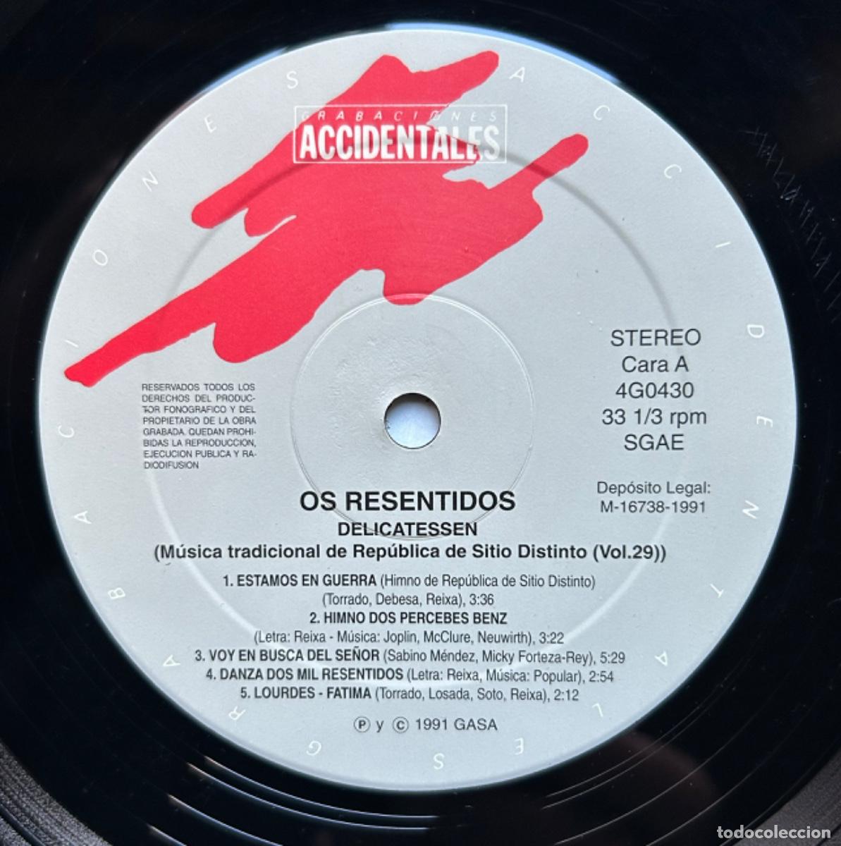 Discos de vinilo: Os Resentidos - Delikatessen - LP - Foto 6