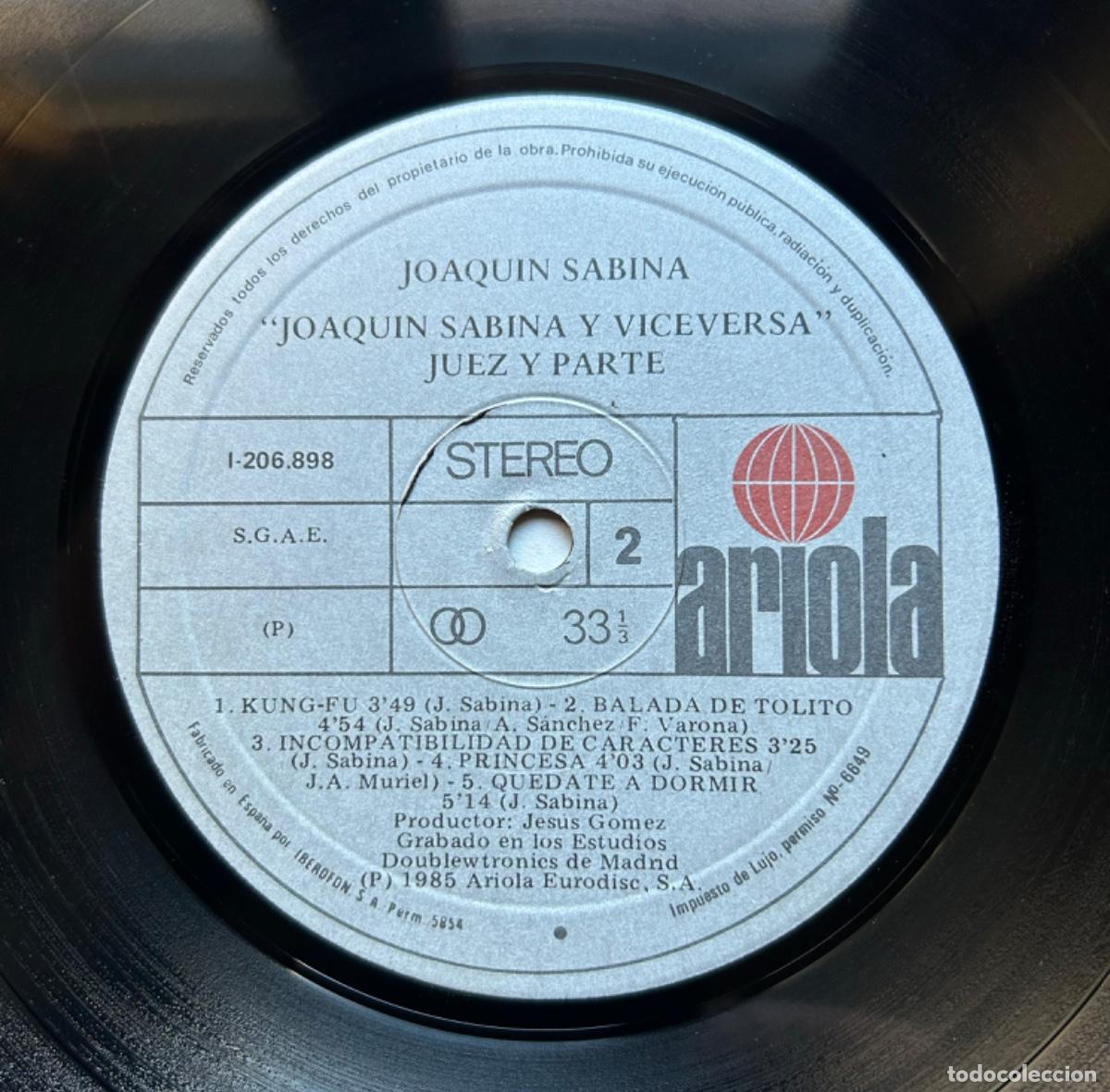 Discos de vinilo: Joaqu&iacute;n Sabina y Viceversa - Juez Y Parte - LP - Foto 8