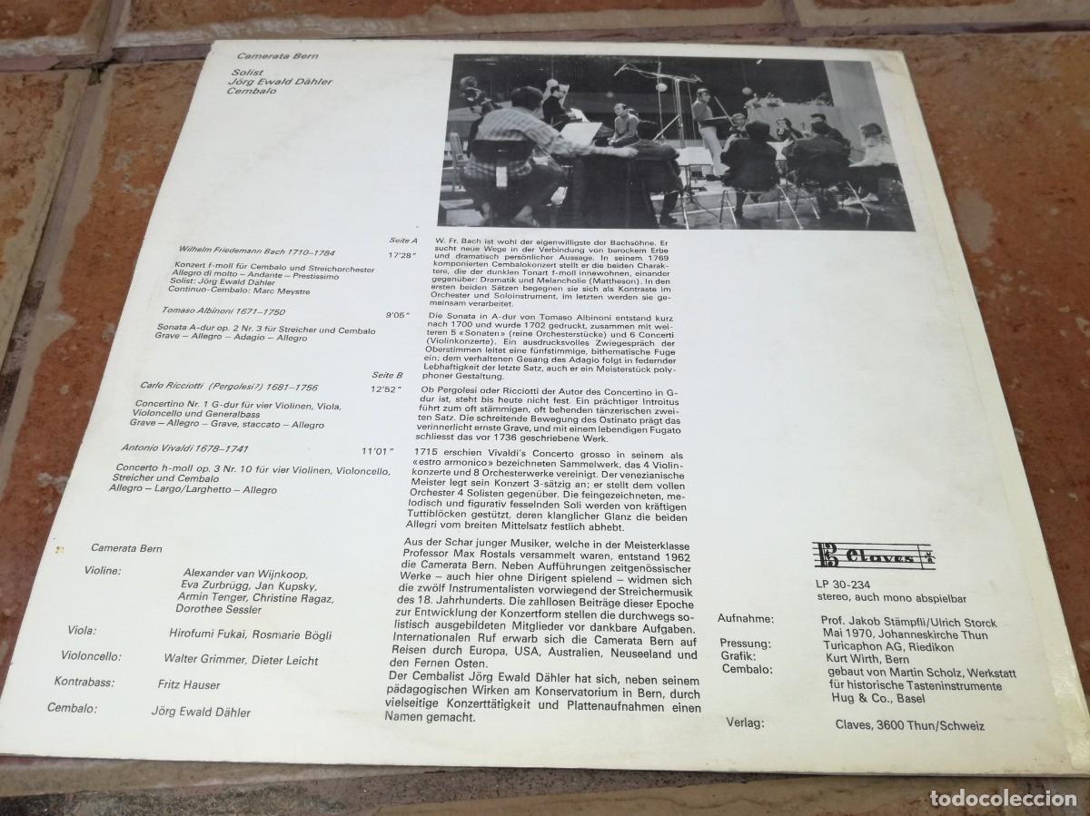 Discos de vinilo: CAMERATA BERN-BACH, ALBINONI, VIVALDI - Foto 2