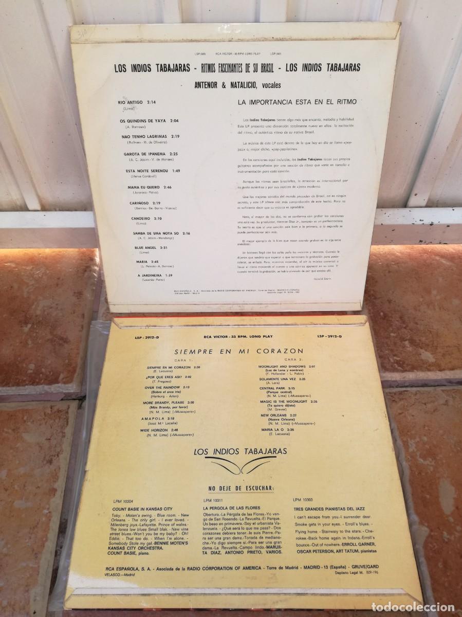 Discos de vinilo: LOTE DE 2 LPs ORIGINALES DE LOS INDIAS TABAJARAS - Foto 2