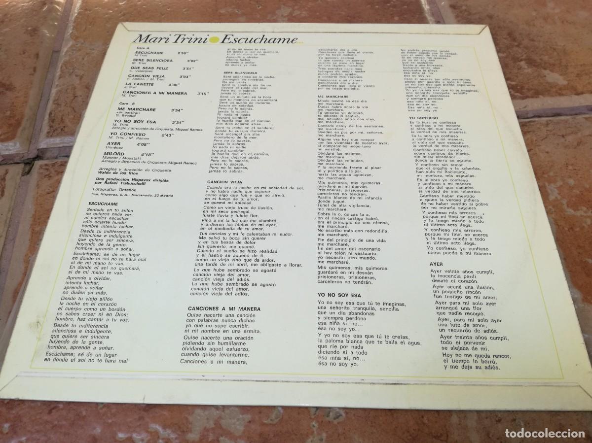 Discos de vinilo: MARI TRINI-ESCUCHAME-ORIGINAL 1971 - Foto 2