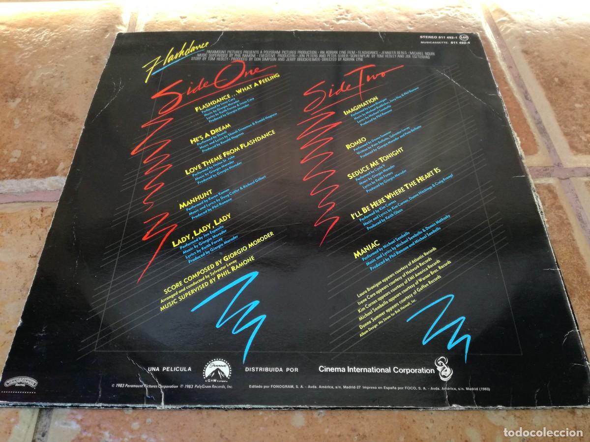 Discos de vinilo: BSO DE LA PELICULA FLASHDANCE-ORIGINAL ESPA&Ntilde;OL 1983 - Foto 2