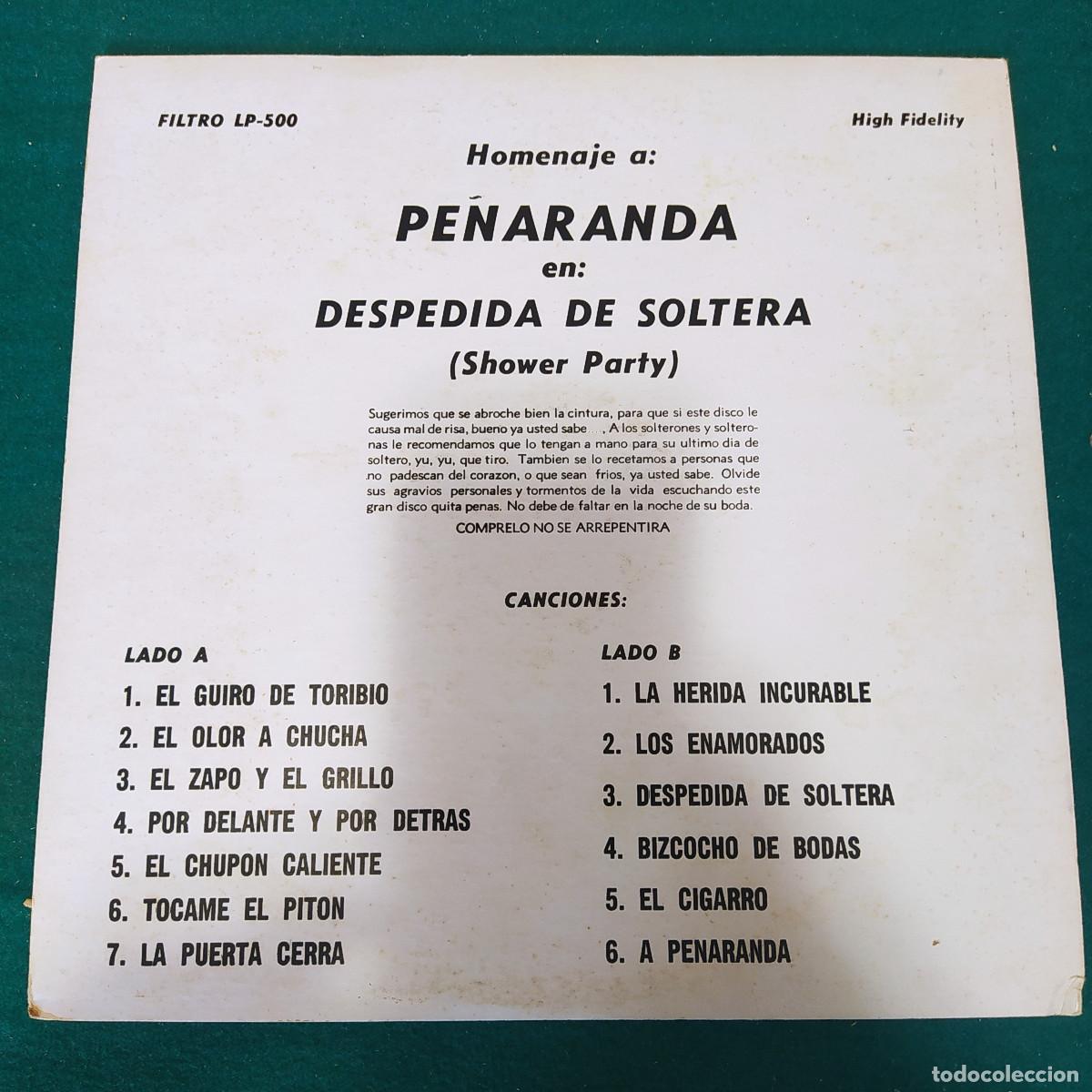 Discos de vinilo: Pe&ntilde;aranda &ndash; Despedida De Soltera (Shower Party) - Foto 2