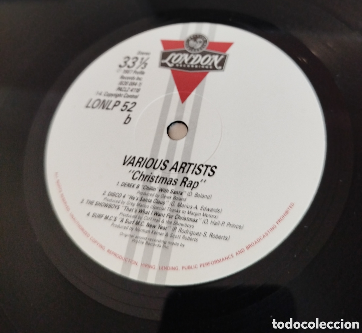 Discos de vinilo: Christmas Rap. VV.AA. Run D.M.C./ Sweet tee/ Spyder-D... - Foto 2