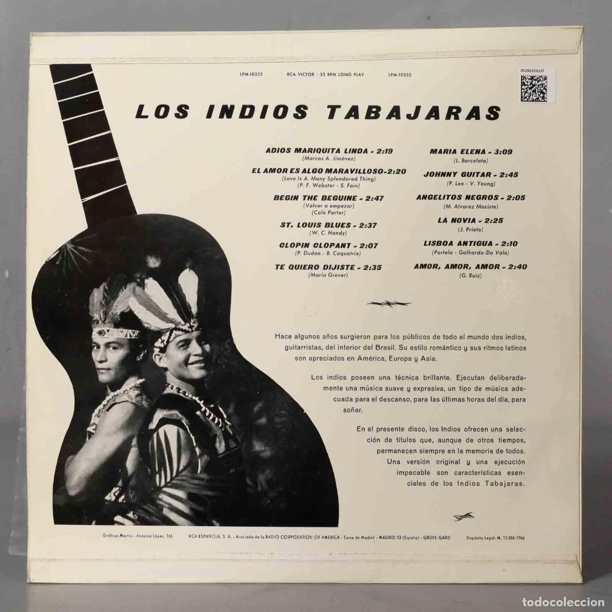 Discos de vinilo: LP. Los Indios Tabajaras &ndash; Los Indios Tabajaras - Foto 2
