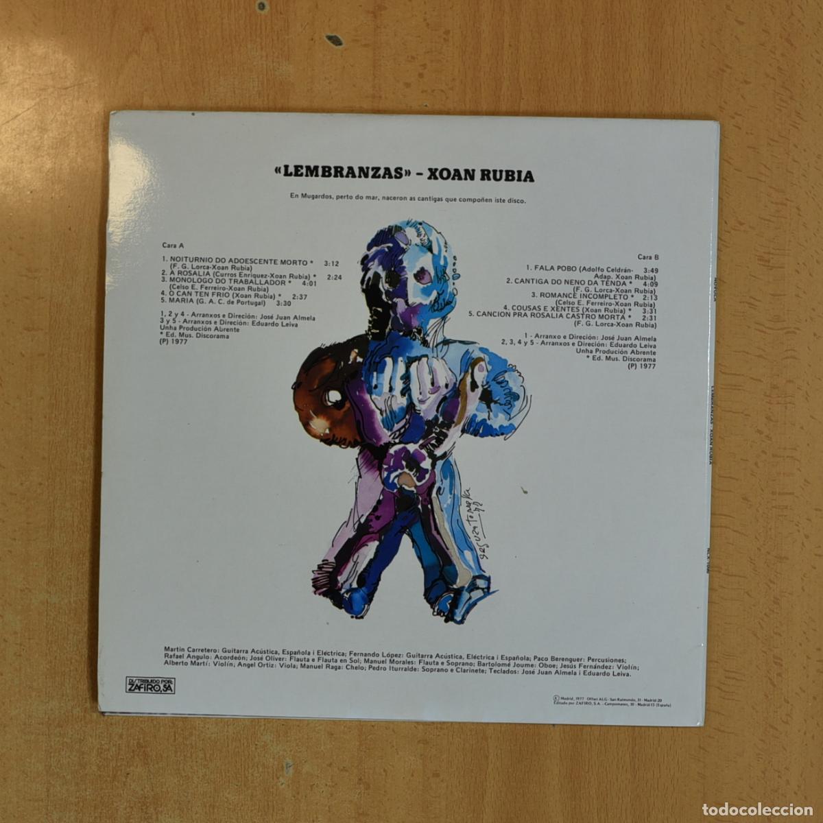 Discos de vinilo: XOAN RUBIA - LEMBRANZAS - GATEFOLD LP - Foto 2