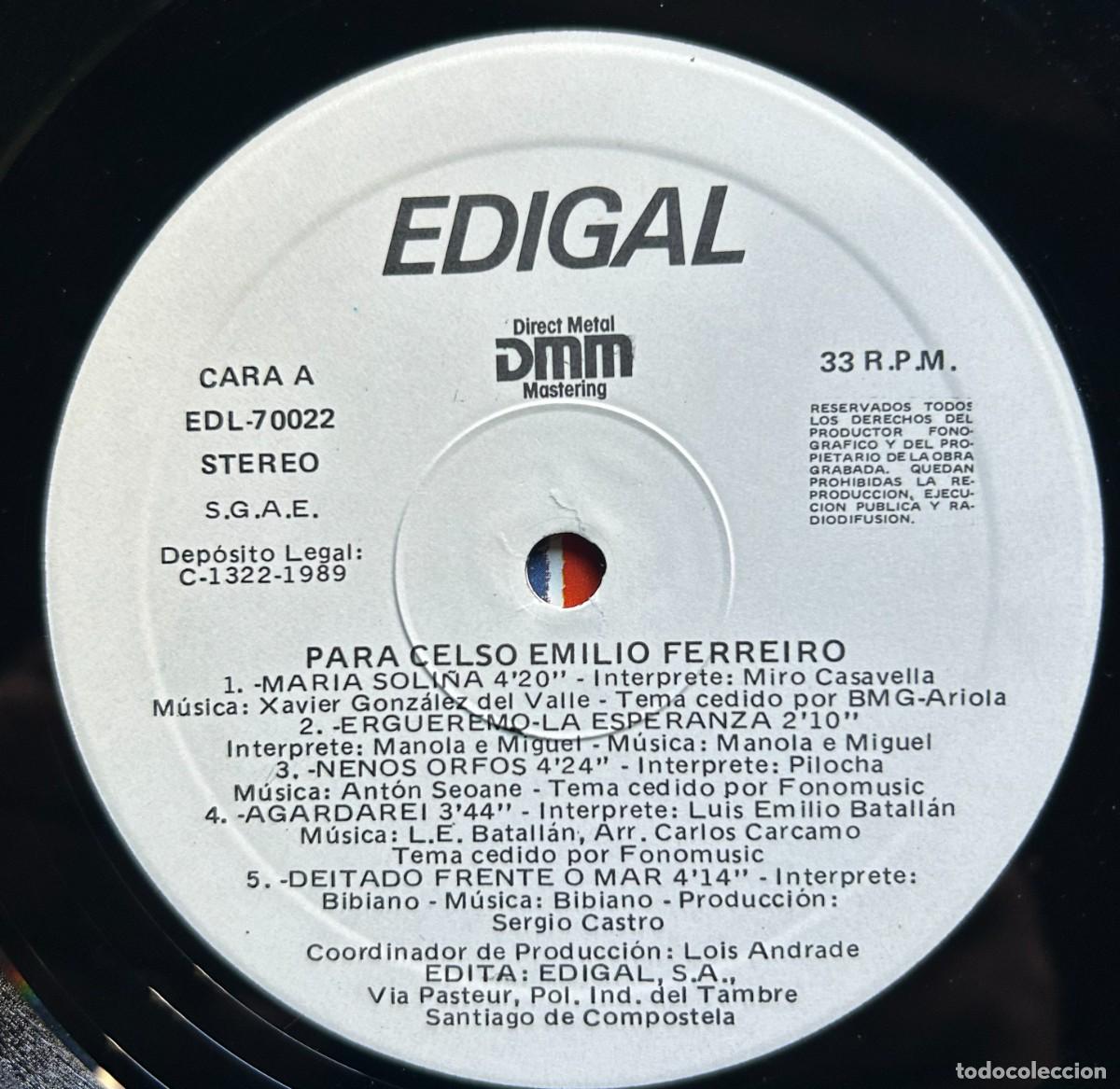 Discos de vinilo: VV. AA. - Para Celso Emilio Ferreiro- LP - Foto 6