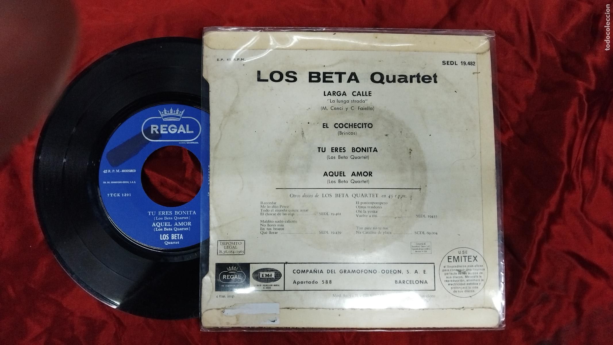 Discos de vinilo: LOS BETA QUARTET - LARGA CALLE + 3 - REGAL 1965. - Foto 2