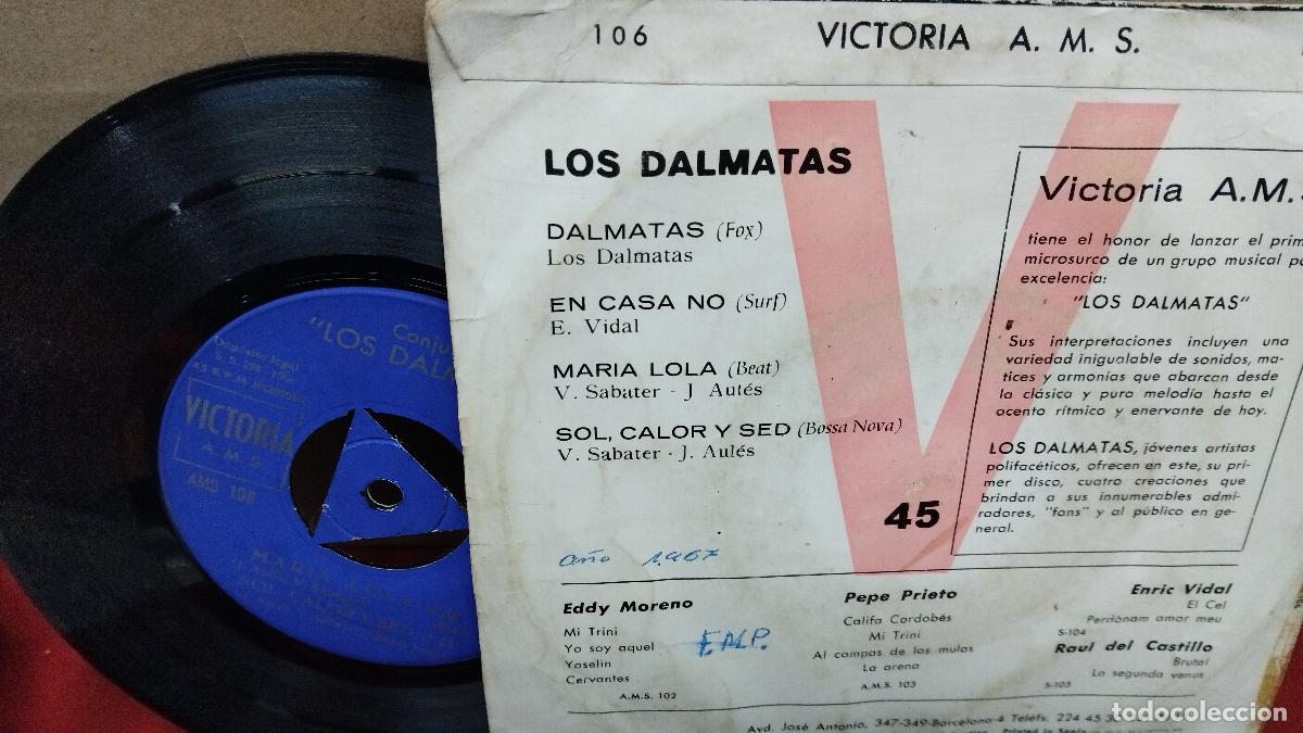 Discos de vinilo: LOS DALMATAS - DALMATAS + 3 - EP VICTORIA 1966 - Foto 2
