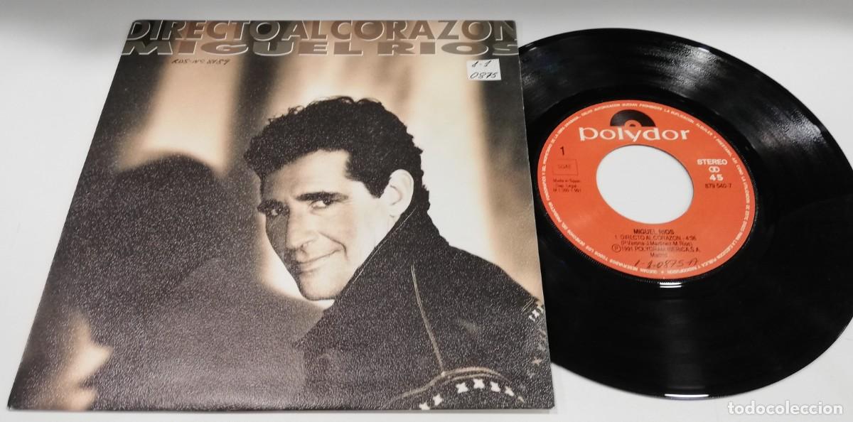 Discos de vinilo: SCO18-Miguel R&iacute;os - Directo Al Coraz&oacute;n (7&rdquo;, Single) - Foto 1