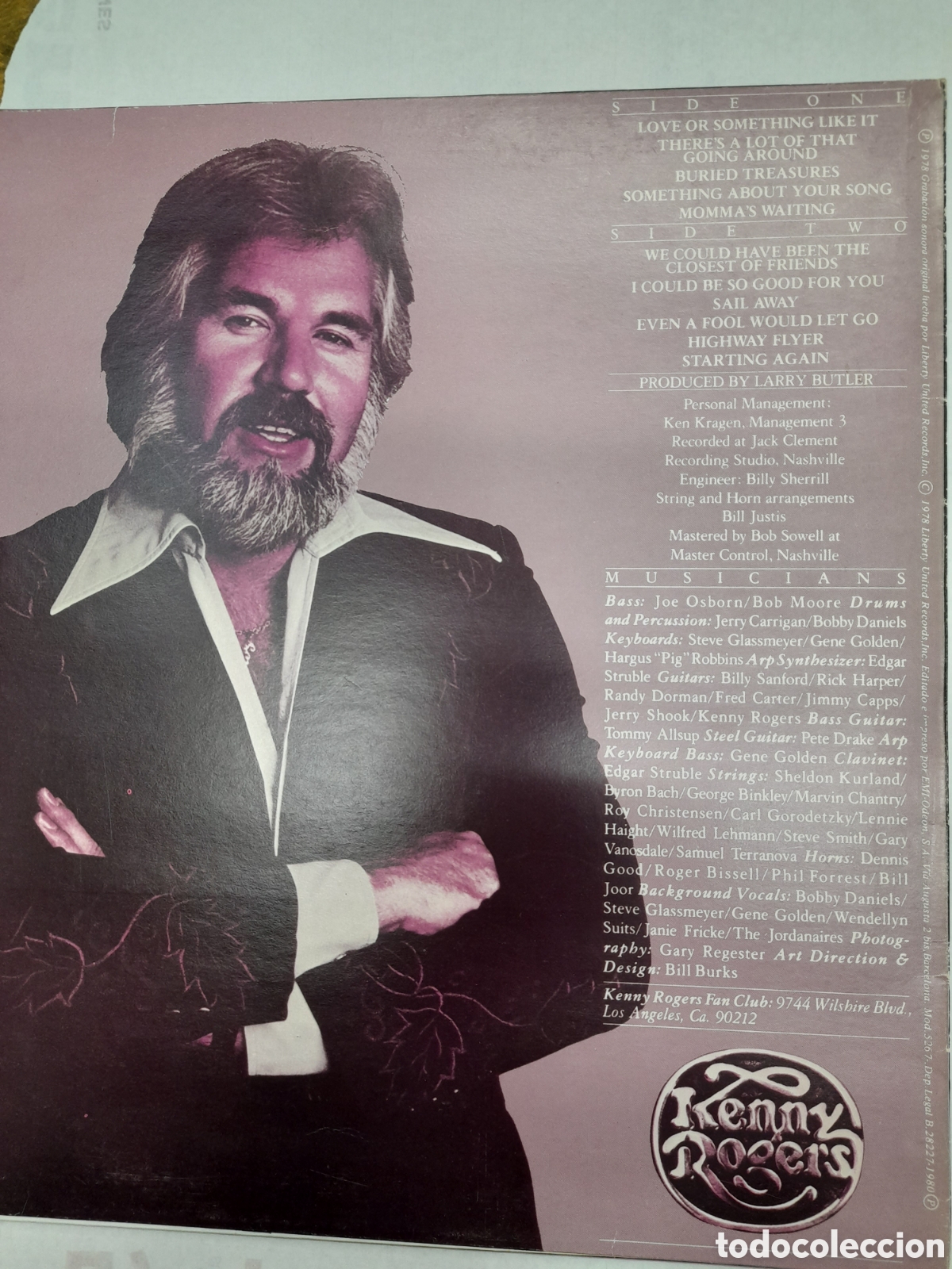 Discos de vinilo: Kenny Rogers. Love Or Something Like It. - Foto 2