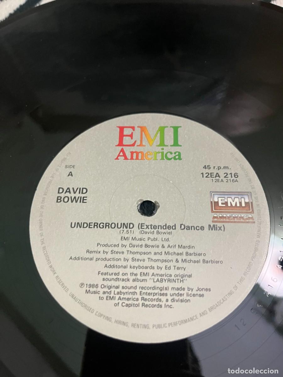 Discos de vinilo: David Bowie Underground (Extended Dance Mix) - Foto 4