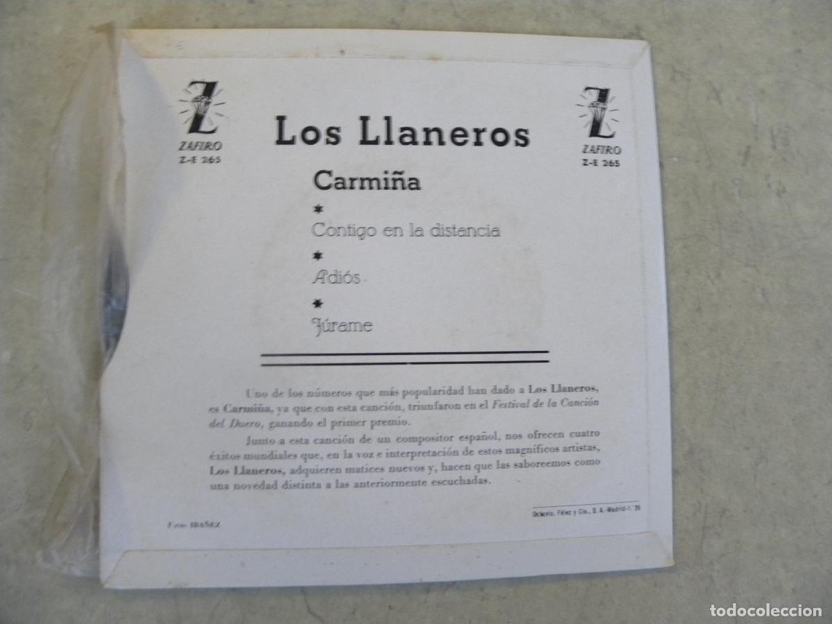 Discos de vinilo: LOS LLANEROS -CARMI&Ntilde;A -EP 1961 - Foto 2