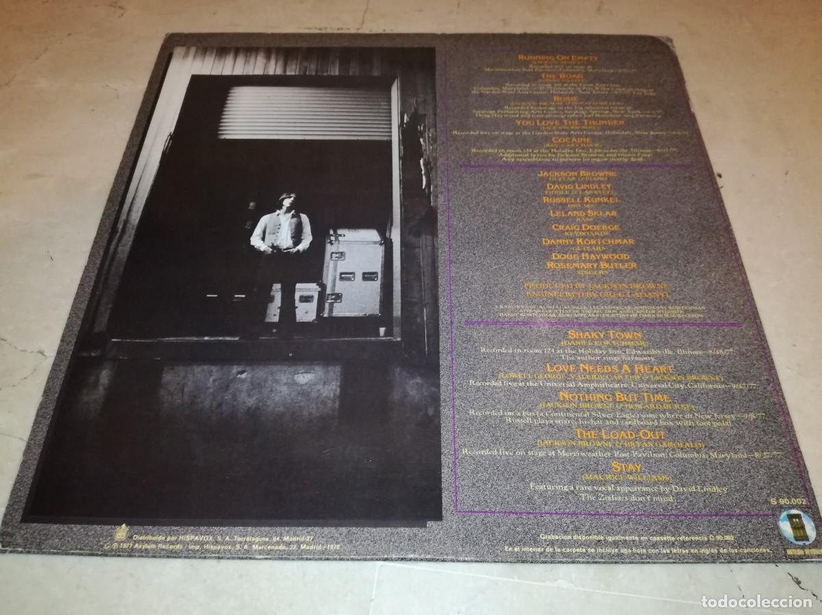 Discos de vinilo: JACKSON BROWNE-RUNNING ON EMPTY-ORIGINAL ESPA&Ntilde;OL 1978 - Foto 2
