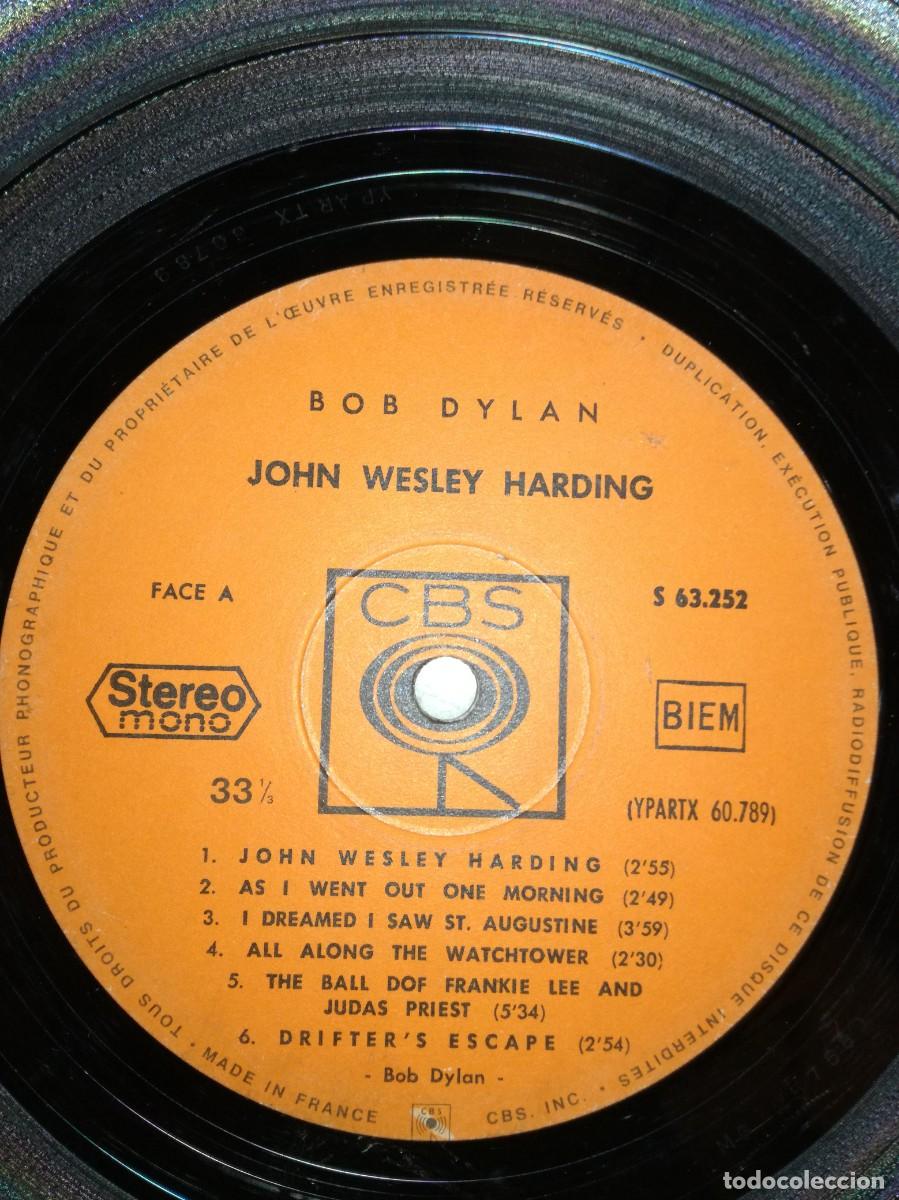 Discos de vinilo: BOB DYLAN-JOHN WESLEY HARDING-ORIGINAL 1968 - Foto 3