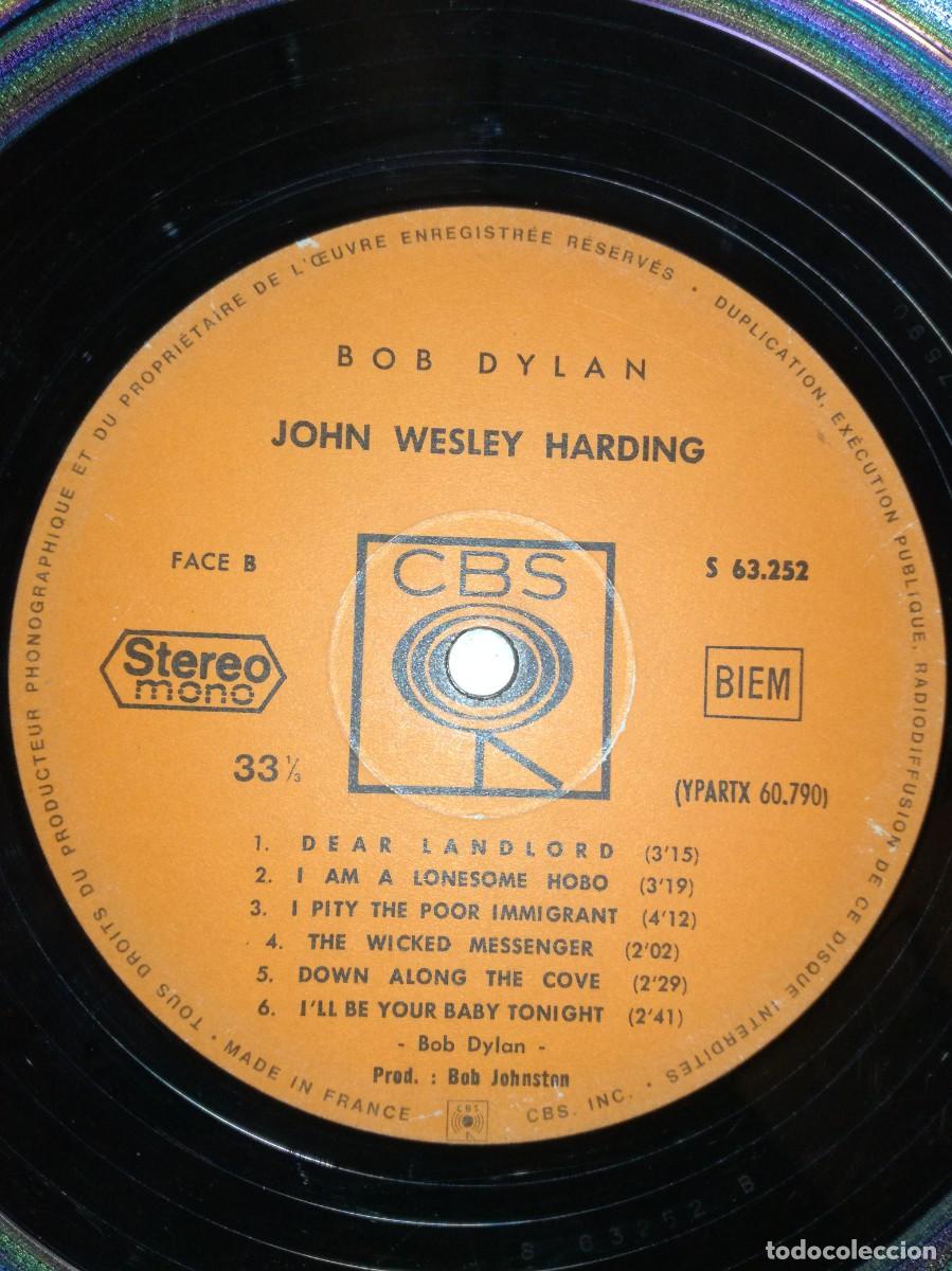 Discos de vinilo: BOB DYLAN-JOHN WESLEY HARDING-ORIGINAL 1968 - Foto 4