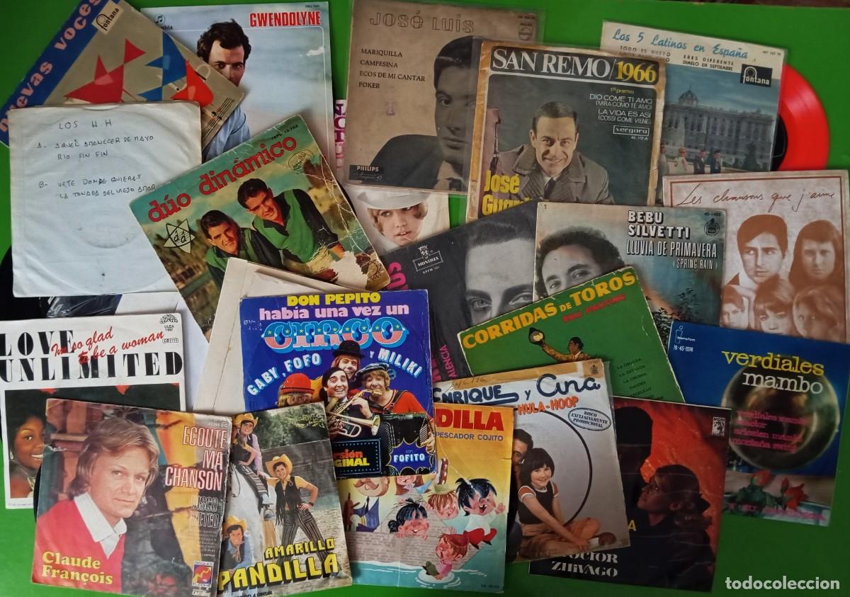 Discos de vinilo: Lote de 30 Singles y EPs (Varios estilos) - Foto 1