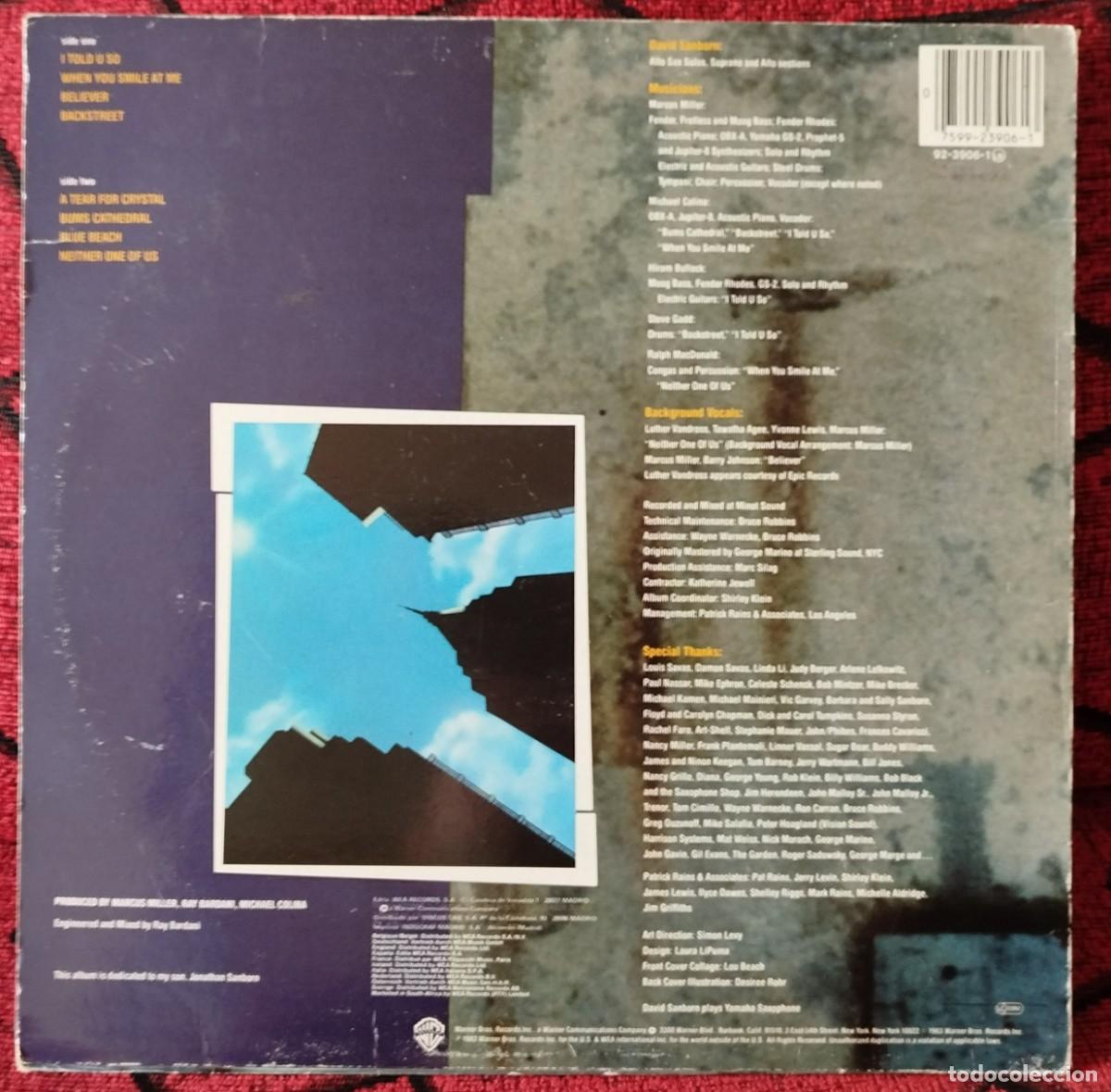 Discos de vinilo: DAVID SANBORN ** Backstreet ** VINILO LP 1983 - Foto 2