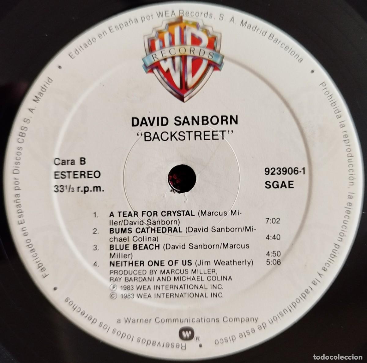 Discos de vinilo: DAVID SANBORN ** Backstreet ** VINILO LP 1983 - Foto 4