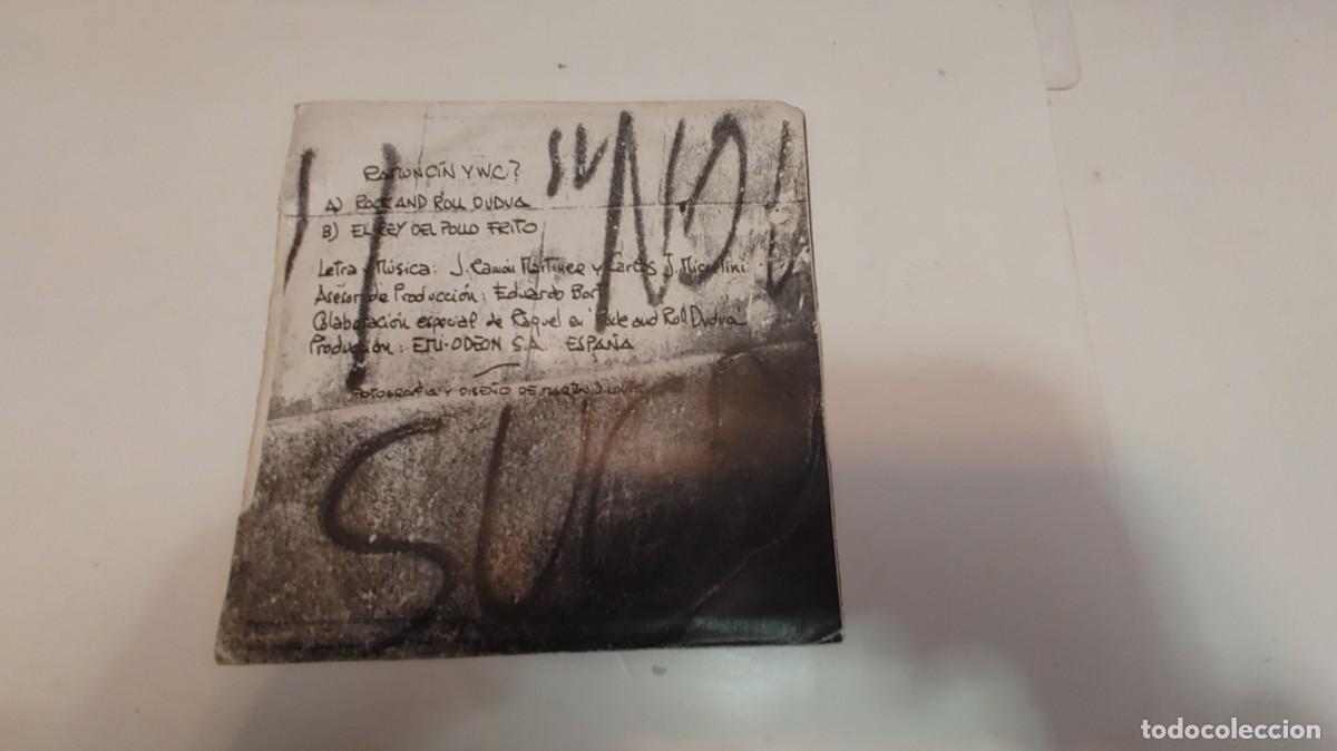 Discos de vinilo: RAMONCIN Y W.C. -SINGLE ROCK AND ROLL DUDUA - Foto 2