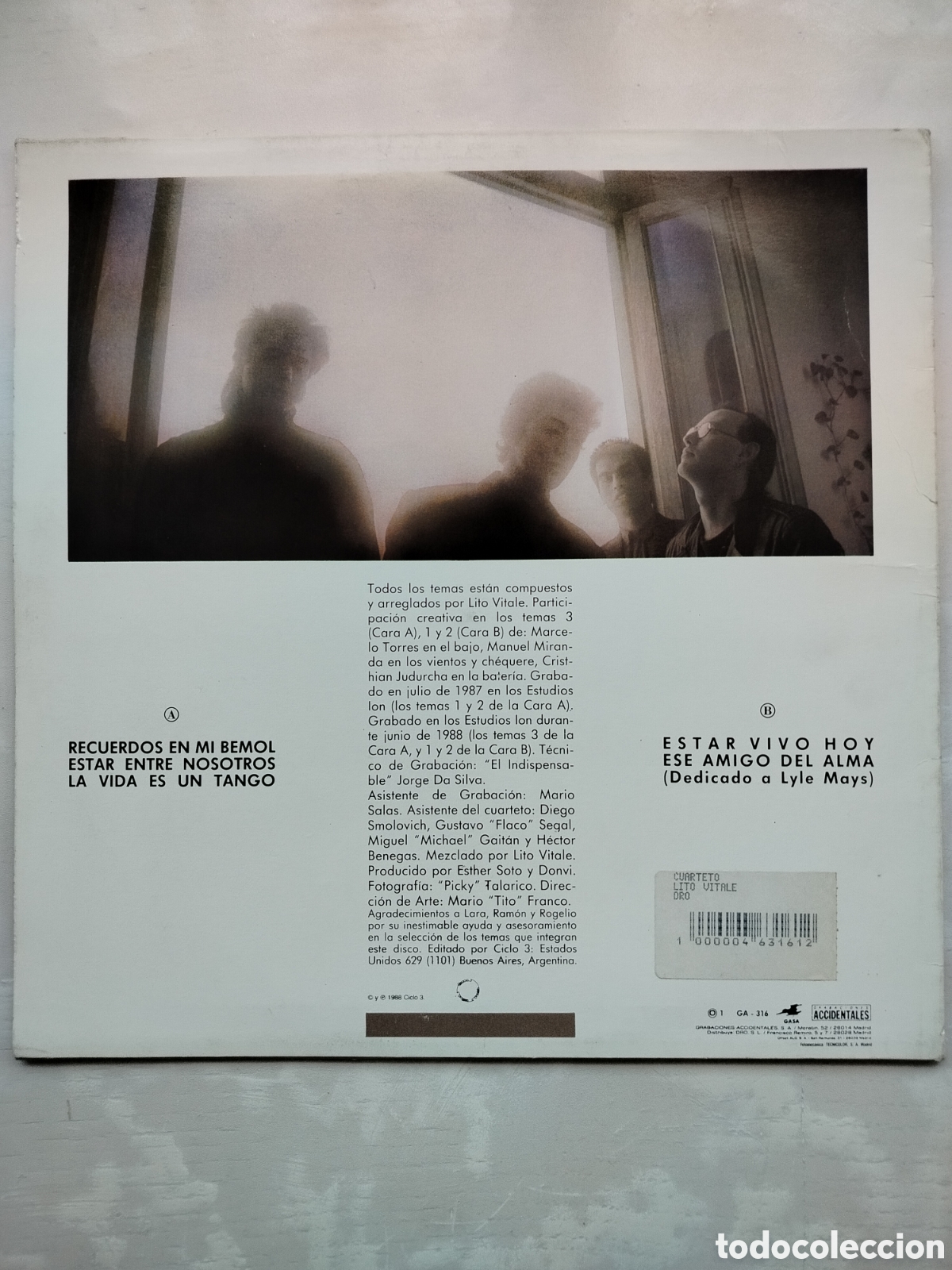 Discos de vinilo: LP Lito Vitale Cuarteto - Foto 2