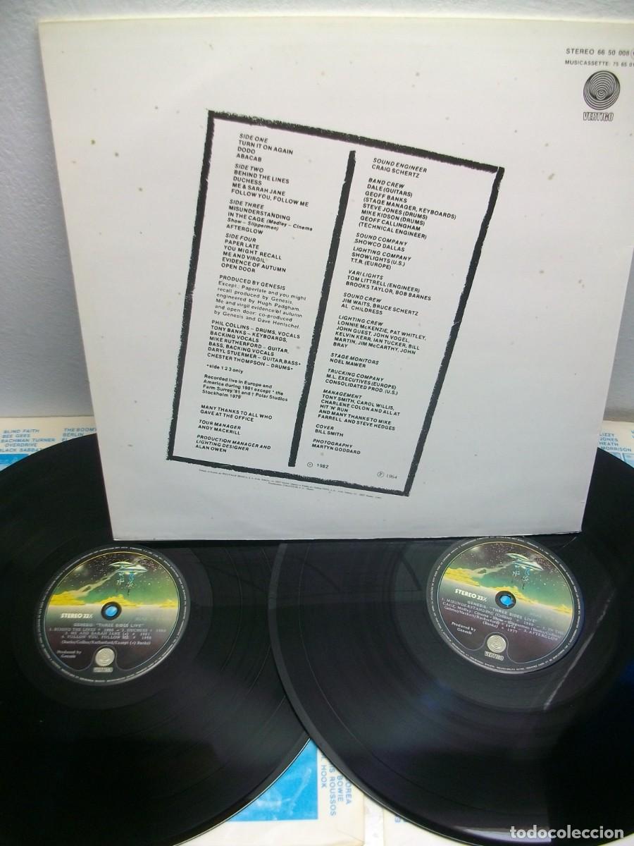 Discos de vinilo: Genesis &ndash; Three Sides Live 2 x LP 1982 - Foto 2