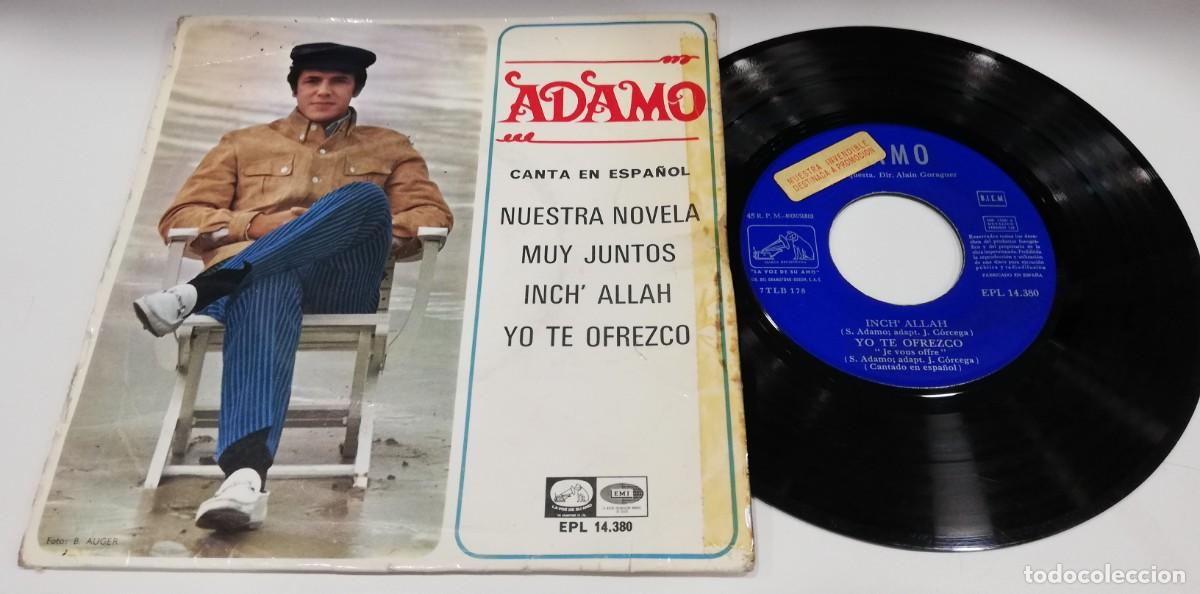 Discos de vinil: SCO20-Adamo - Canta En Espa&ntilde;ol: Nuestra Novela / Muy Juntos / Inch' Allah / Yo Te Ofrezco (7&rdquo;, EP)