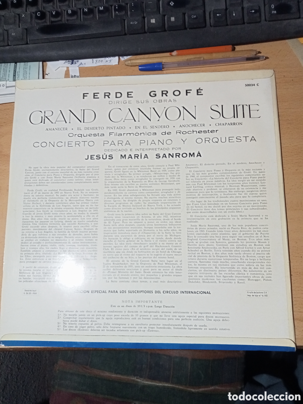 Discos de vinilo: Ferde Grofe Grand Canyon Suite - Foto 2