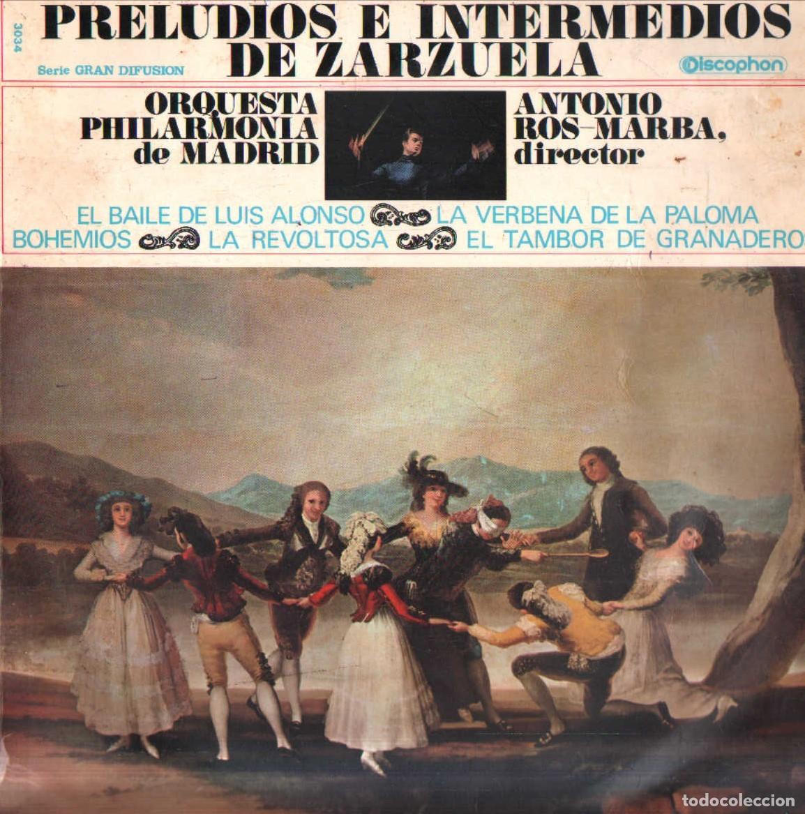 Discos de vinil: PRELUDIOS E INTERMEDIOS DE ZARZUELA. LP-CLASICA-119