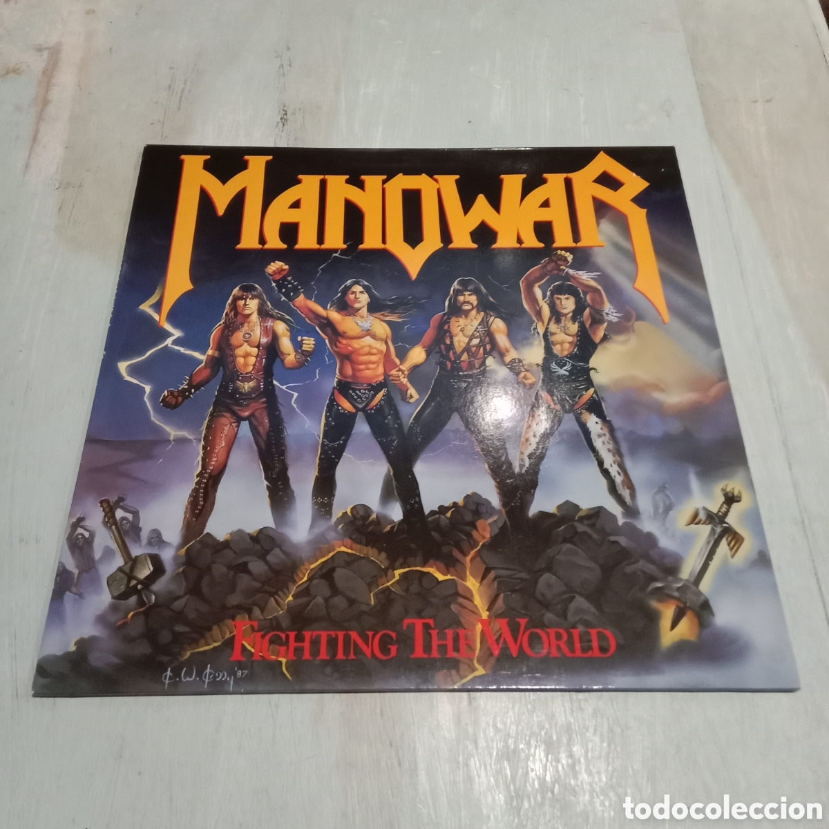 Discos de vinilo: MANOWAR - FIGHTING THE WORLD - LP - Foto 1