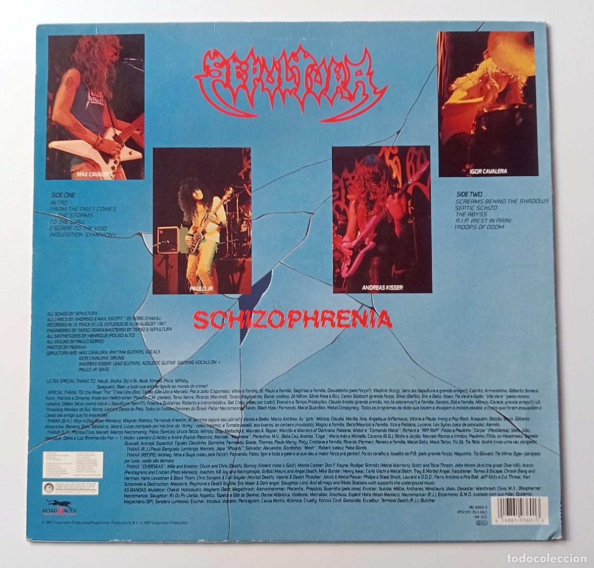 Discos de vinilo: LP SEPULTURA - SCHIZOPHRENIA - Foto 2