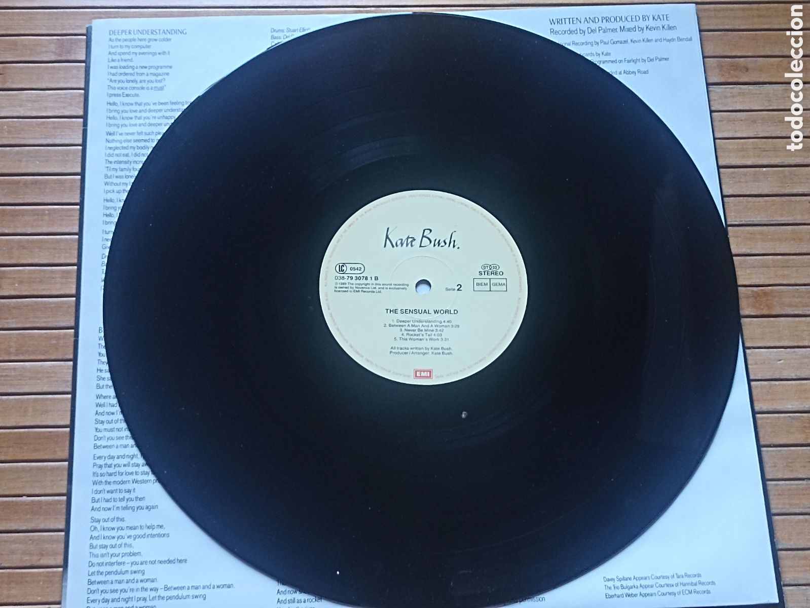 Discos de vinilo: Vinilo Kate Bush - The sensual World - Foto 4