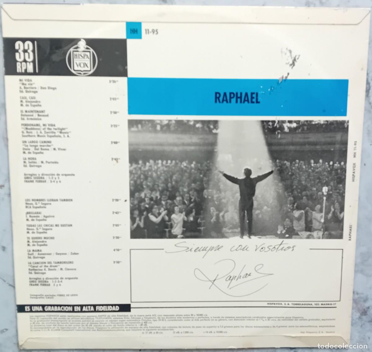 Discos de vinilo: LP. RAPHAEL. HH 11-95. A&Ntilde;O 1965. - Foto 2