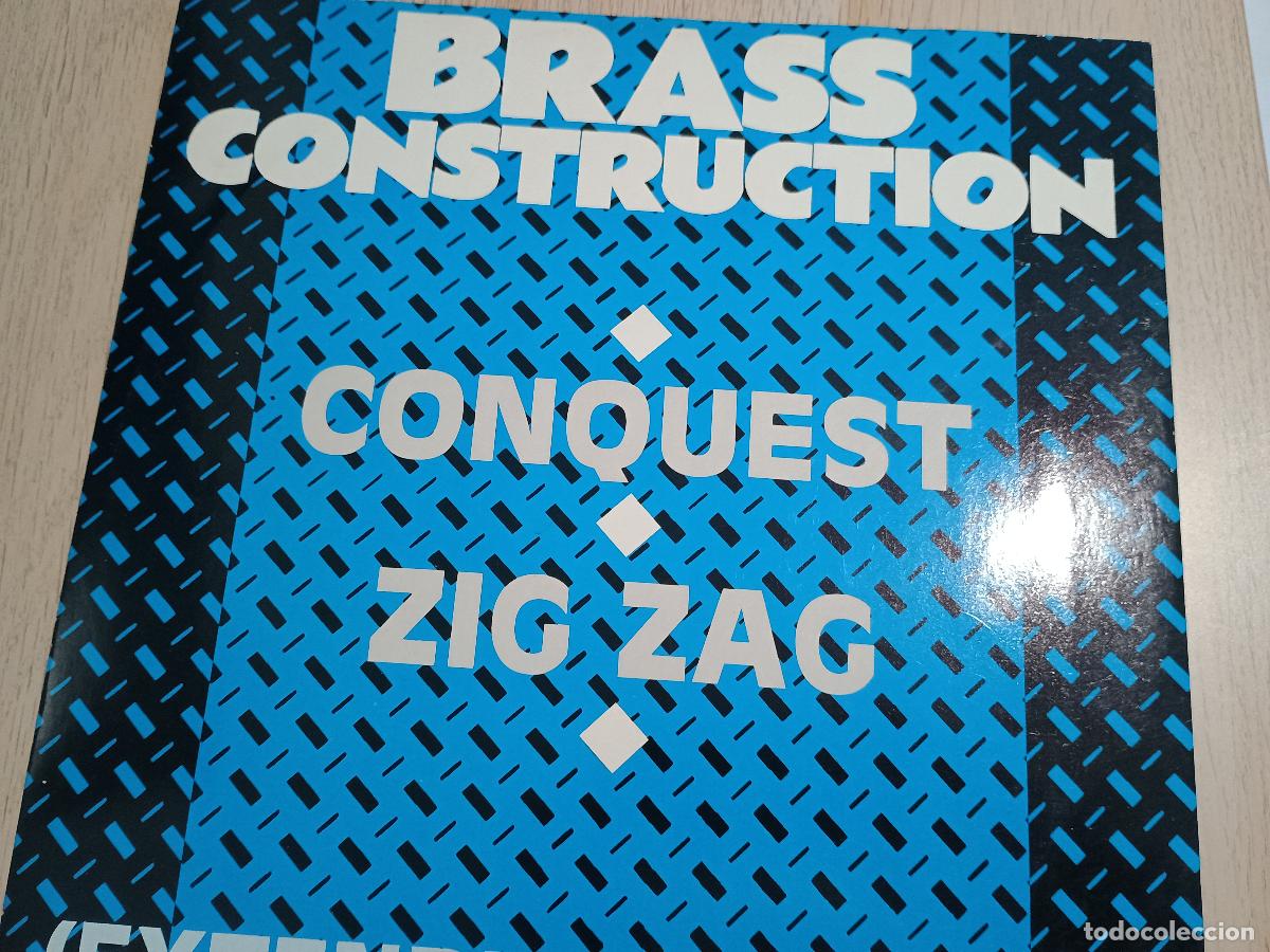 Discos de vinilo: Brass Construction &ndash; Conquest / Zig Zag (Extended Re-Mixes) 1985 disco Electronic - Foto 1