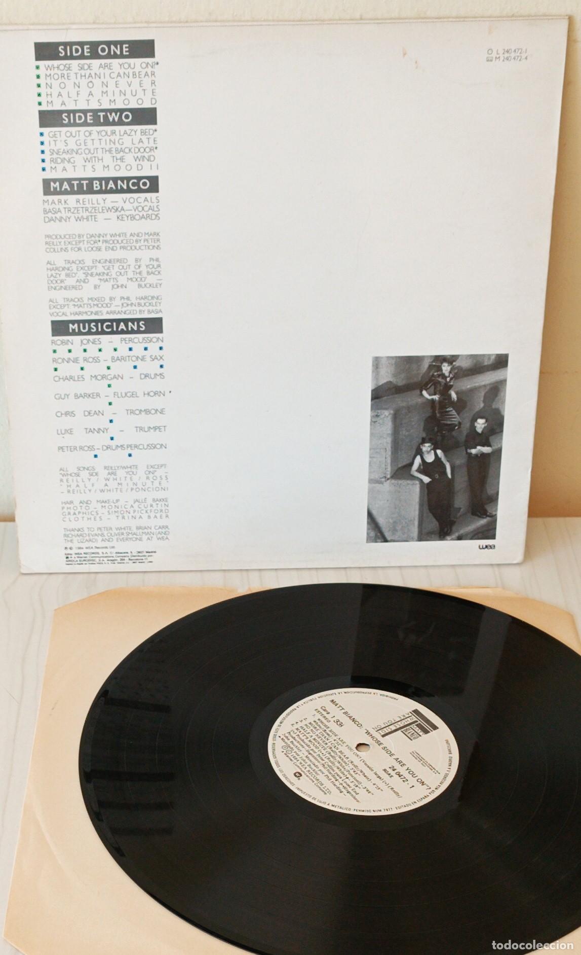 Discos de vinilo: MATT BIANCO - WHOSE SIDE ARE YOU ON? WEA - 1984 - Foto 2