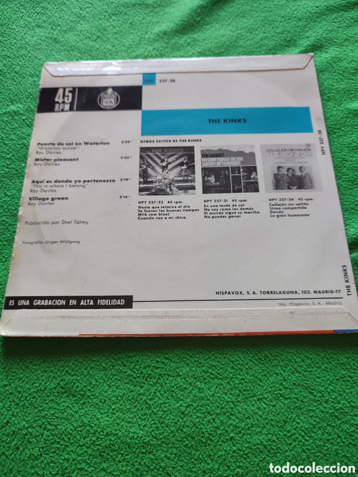 Discos de vinilo: The Kinks - Puesta de sol en Waterloo + 3 - Foto 2