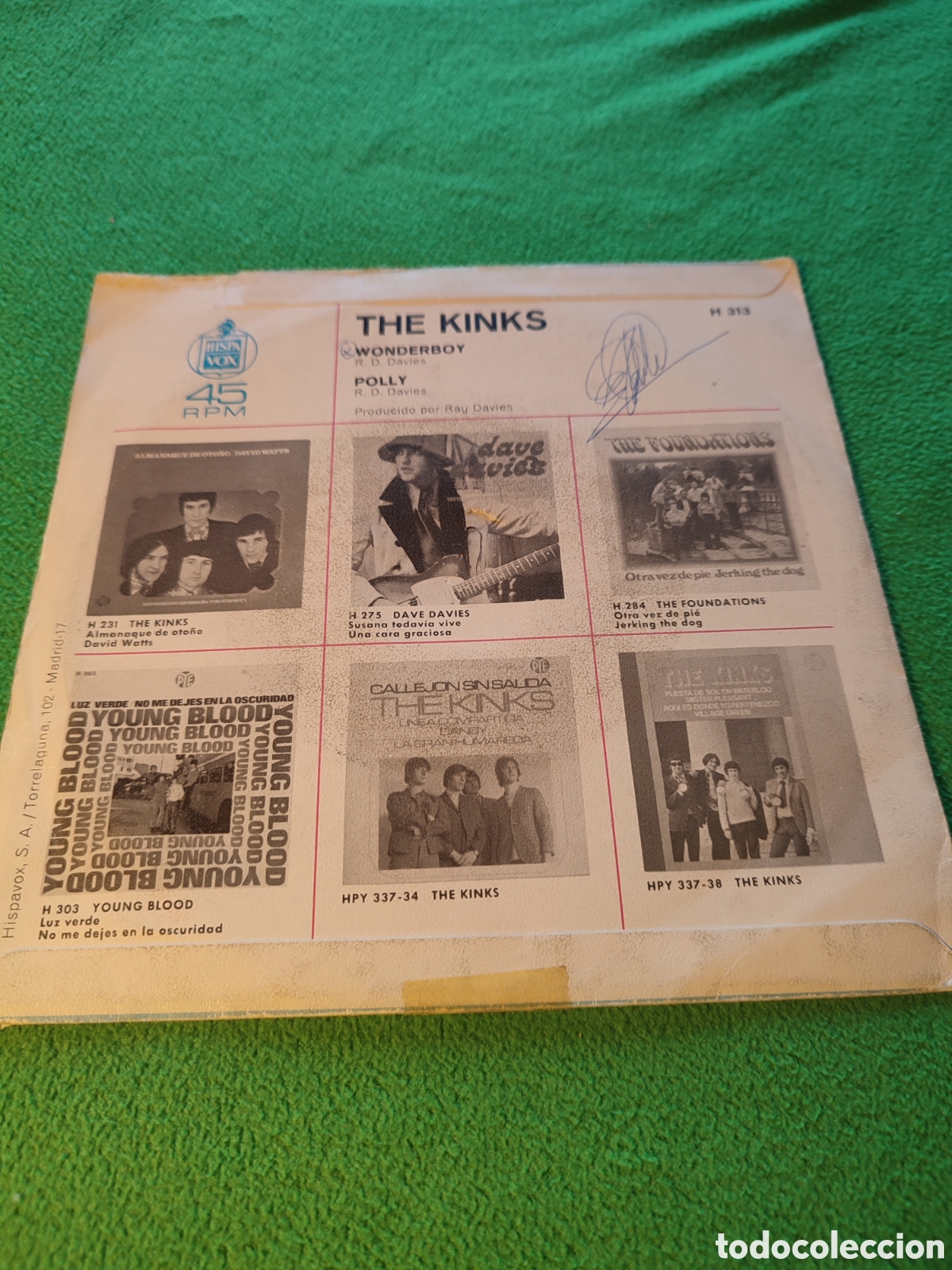 Discos de vinilo: The Kinks - Wonderboy edici&oacute;n single - Foto 3