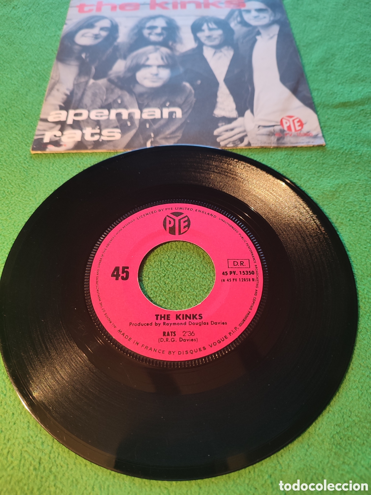 Discos de vinilo: The Kinks - Apeman / Rats edici&oacute;n francesa - Foto 2
