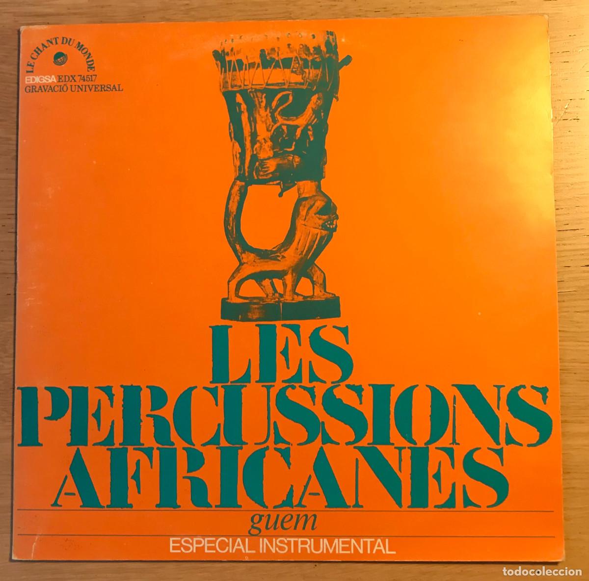 Discos de vinilo: GUEM: &rdquo;LES PERCUSSIONS AFRICANES &rdquo; LP VINILO 1974 - AFRO - Foto 1