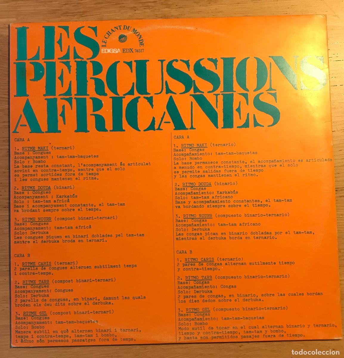 Discos de vinilo: GUEM: &rdquo;LES PERCUSSIONS AFRICANES &rdquo; LP VINILO 1974 - AFRO - Foto 2