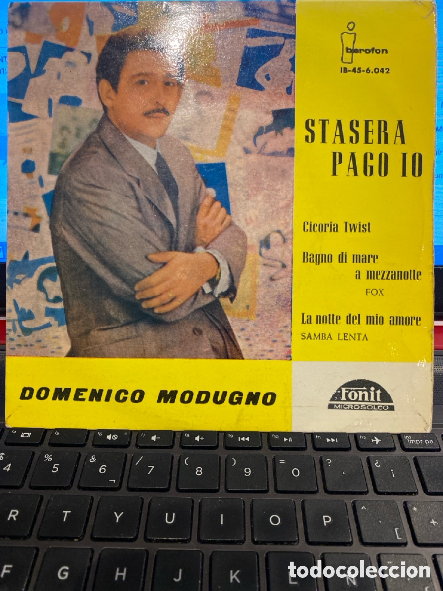 Discos de vinilo: DOMENICO MODUGNO - STASERA PAGO IO + 3 EP SPAIN - Foto 1